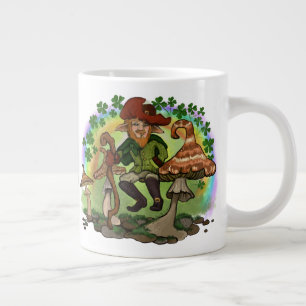 Taza De Café Gigante ¡Suerte sea con Yee! Leprechaun mug