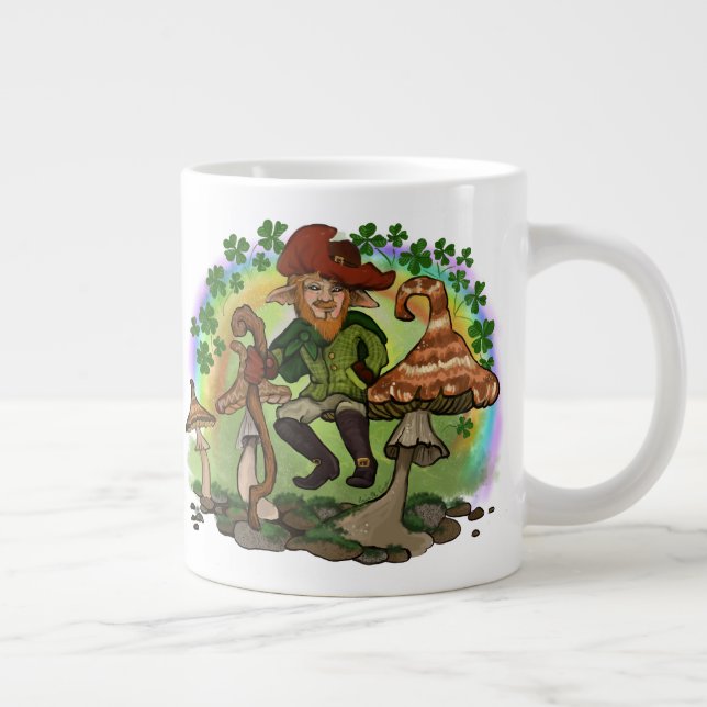 Taza De Café Gigante ¡Suerte sea con Yee! Leprechaun mug (Derecha)
