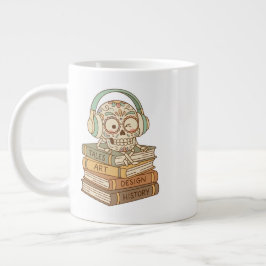 Taza De Café Gigante Sugar Skull Passionate About Reading