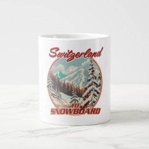 Taza De Café Gigante Suiza para hacer snowboard