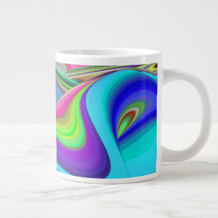 Taza De Café Gigante Summerfeeling, Resumen 3D Rainbowart