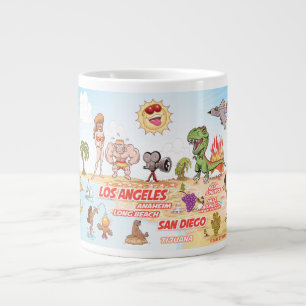 Taza De Café Gigante Sunny California Beach Paradise Jumbo Mug