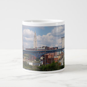 Taza De Café Gigante Sunny Cleveland Skyline Speciality Mug