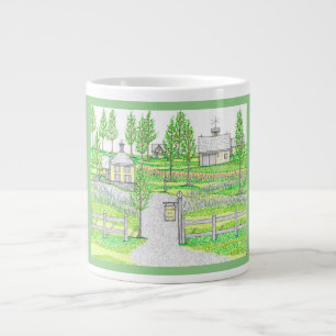 Taza De Café Gigante Sunny Hill Farm Green Jumbo Mug