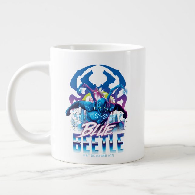 Taza De Café Gigante Sunset de Blue Beetle Retrowave City (Izquierda)