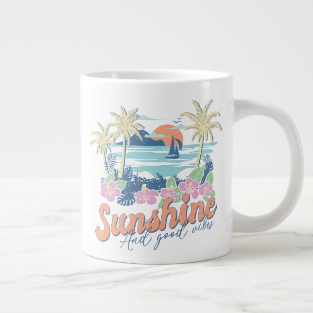 Taza De Café Gigante Sunshine and Good Vibes (Derecha)