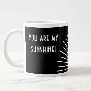 Taza De Café Gigante Sunshine Personalizado Blanco Negro