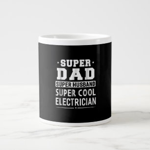 Taza De Café Gigante Super papá Super Husband Super Electrician