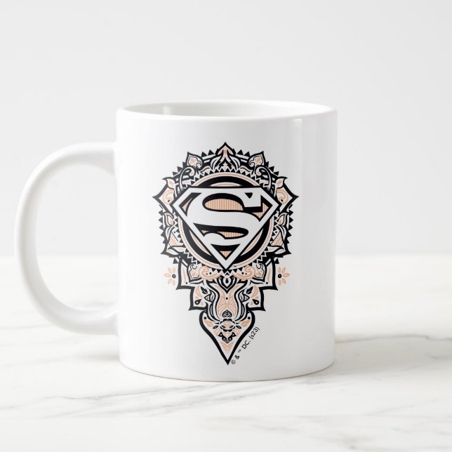 Taza De Café Gigante Supergirl Mandala Graphic (Izquierda)