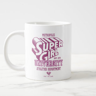 Taza De Café Gigante Supergirl Metropolis University Athletics Dept.