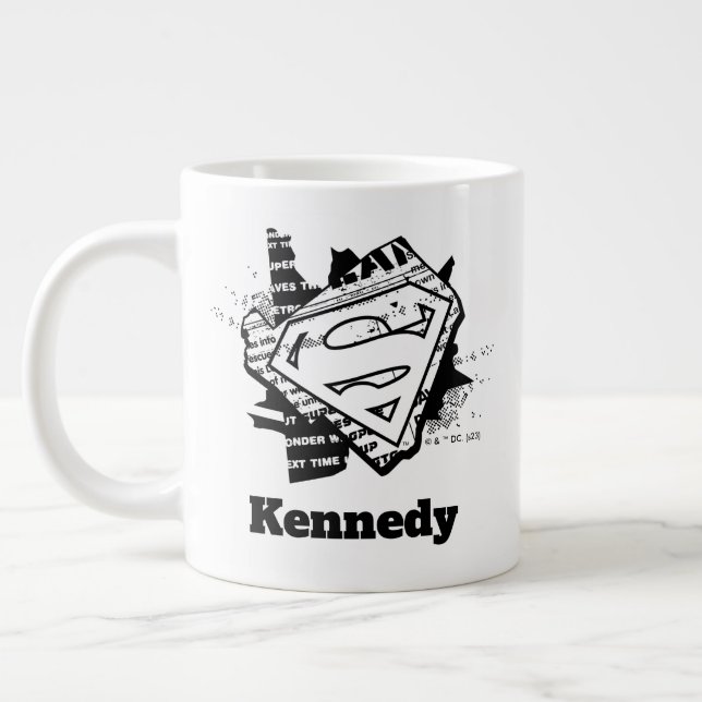 Taza De Café Gigante Supergirl Newsprint S-Shield (Izquierda)