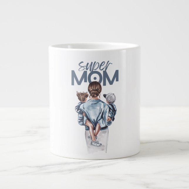 Taza De Café Gigante supermamá (Frente)