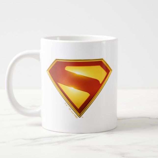 Taza De Café Gigante Superman Golden S Shield Brilliance (Izquierda)
