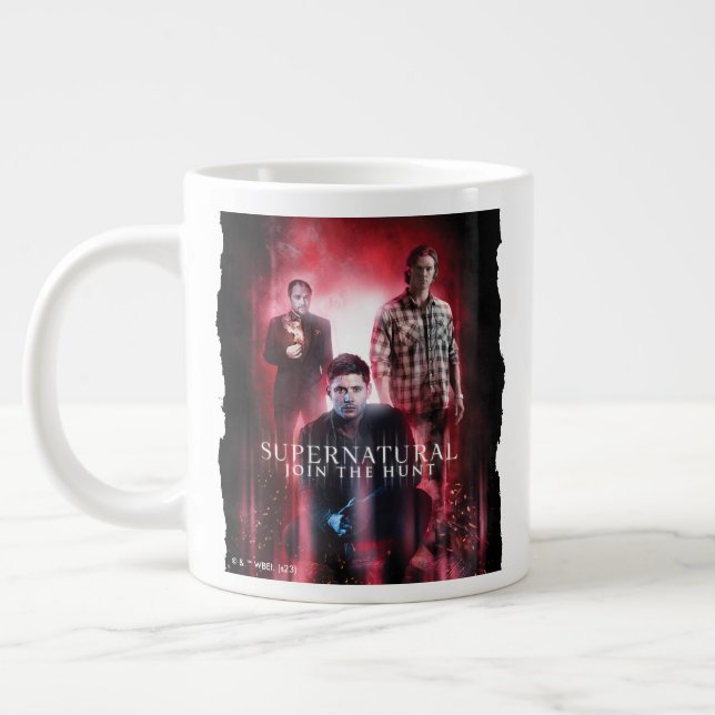 Taza De Café Gigante Supernatural Crowley, Dean y Sam (Izquierda)