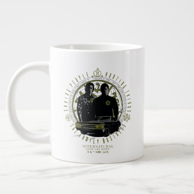 Taza De Café Gigante Supernatural Winchester Brothers Family Business (Izquierda)