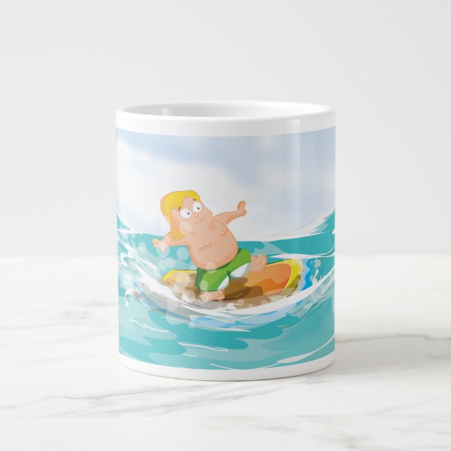 Taza De Café Gigante Surfista (Frente)