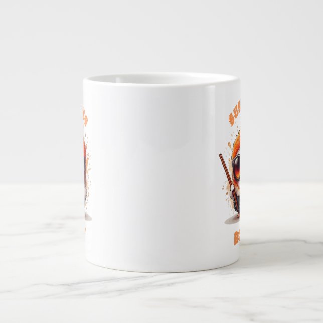 Taza De Café Gigante Sushi Me Rollin’ - Carácter gracioso kawaii suhi (Frente)