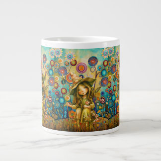 Taza De Café Gigante Susurros Mágicos Entre Las Flores