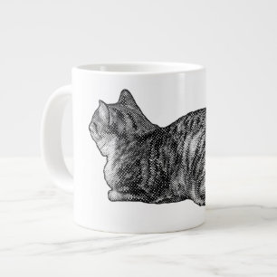 Taza De Café Gigante Tabby con garras atadas