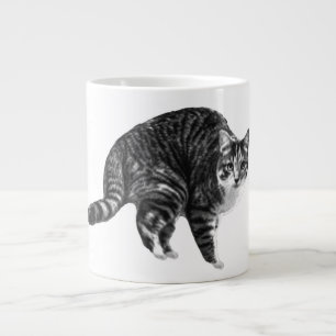 Taza De Café Gigante Tabby Glow por Ventana de Invierno