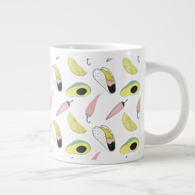 Taza De Café Gigante Taco sobre el amor | Círculo de elementos del tacó (Derecha)