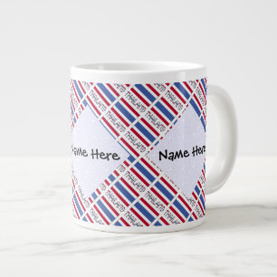 Taza De Café Gigante Tailandia y bandera tailandesa personalizada con m