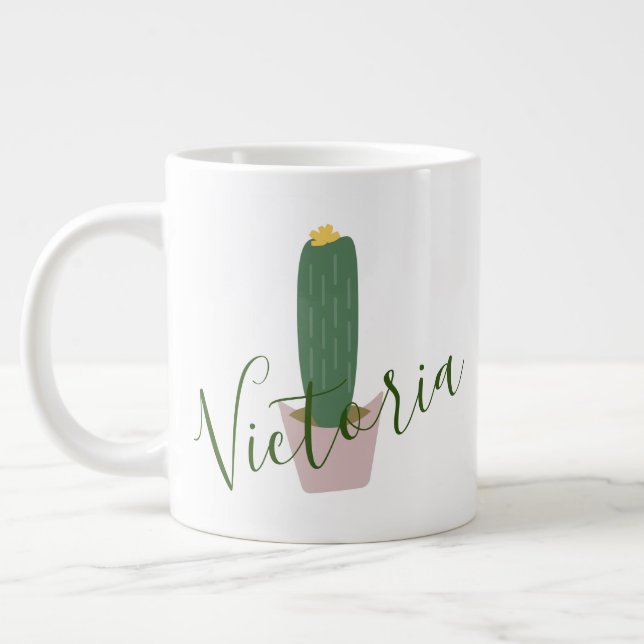 Taza De Café Gigante Tall Cactus Cupakes Name Giant Coffee Mug (Izquierda)