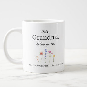 Taza De Café Gigante TAMAÑO JUMBO - Cinco nietos Personalizados