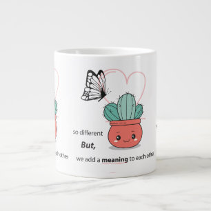 Taza De Café Gigante Tan Diferente, Perfecto Juntos - Pareja De Amor Cu