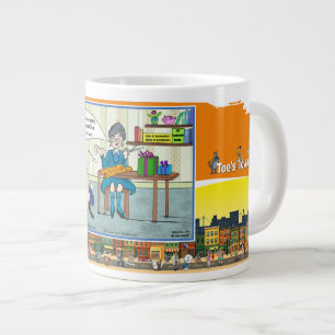 Taza De Café Gigante Tape Worm Granny   Humor Visual Absurdo