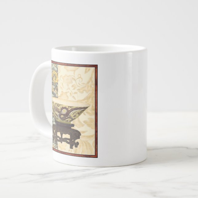 Taza De Café Gigante Tapiz asiático con diseño de bolas y dragones (Izquierda)