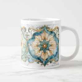 Taza de café gigante Tapiz Cerúleo