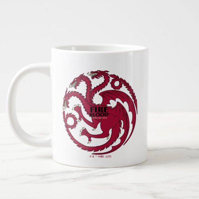 Taza De Café Gigante Targaryen Sigil - Fuego y Sangre (Izquierda)
