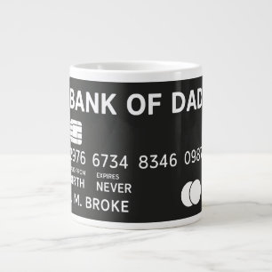 Taza De Café Gigante Tarjeta bancaria de papá