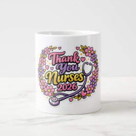 Taza De Café Gigante Tarjeta de agradecimiento a las enfermeras 2026
