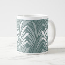 Tarjeta de arte de hojas de agave verde teal
