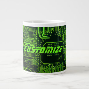 Taza De Café Gigante Tarjeta de circuito electrónico verde del Personal