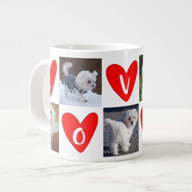 Taza De Café Gigante Tarjeta del día de San Valentín del collage de (Izquierda)