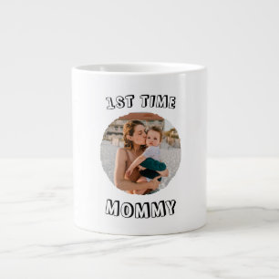Taza De Café Gigante Tarjeta personalizada para mamá primeriza