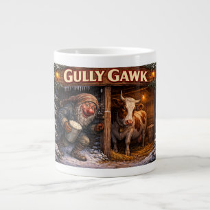 Taza De Café Gigante Tarjeta postal del Yule Lad islandés Gully Gawk