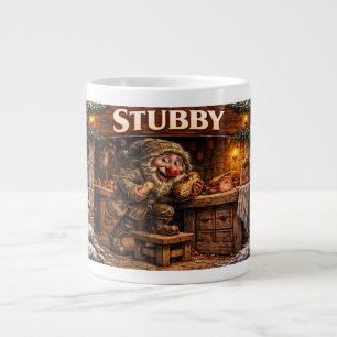 Taza De Café Gigante Tarjeta postal del Yule Lad islandés Stubby