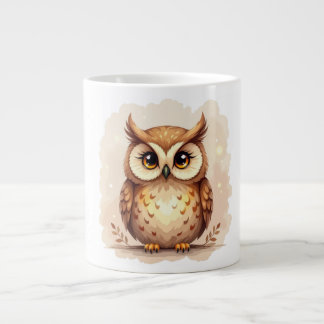Taza De Café Gigante Tasse Hibou Dessin Animé 🦉 – Grand Oeil Expressif