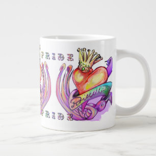 Taza De Café Gigante Tatuaje y orgullo del corazón de la vieja escuela