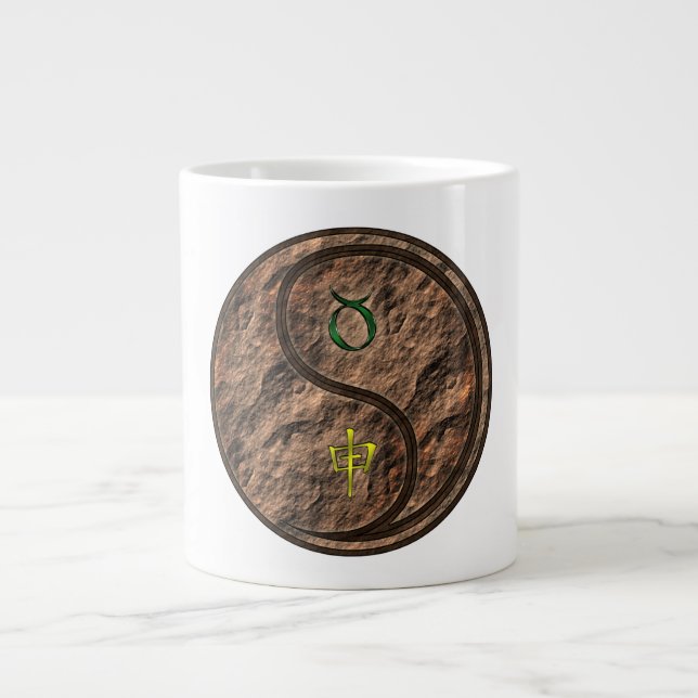 Taza De Café Gigante Tauro & Mono Tierra (Frente)