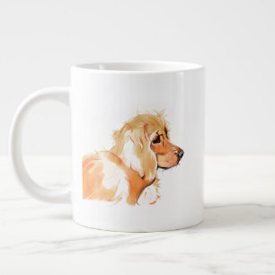 Taza De Café Gigante Taza Cocker Spaniel, Mamá Perro Café Acuarela