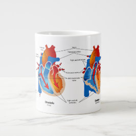 Taza De Café Gigante Taza-Corazón de la anatomía
