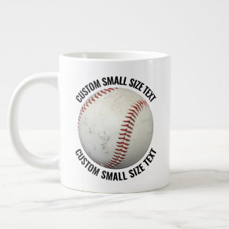 Taza De Café Gigante Taza de béisbol gigante con texto personalizado de