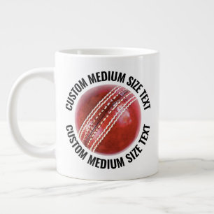 Taza De Café Gigante Taza de cricket gigante con texto personalizado de