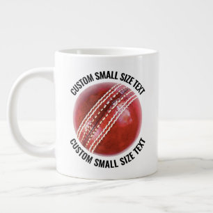 Taza De Café Gigante Taza de cricket gigante con texto personalizado de