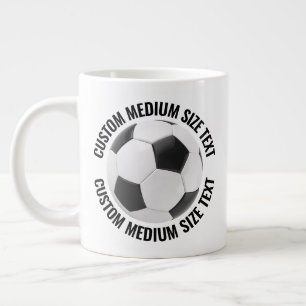 Taza De Café Gigante Taza de fútbol gigante con texto personalizado de